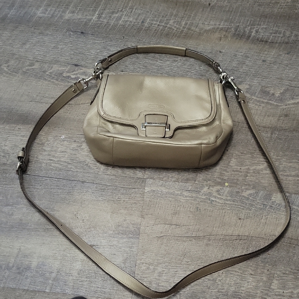 Coach Taylor Flap Bag Tan Leather Crossbody Bag